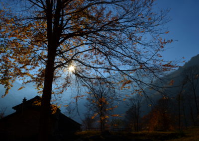 pian del Moro, tramonto d'autunno