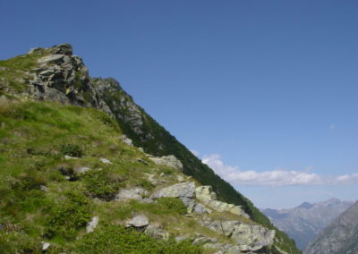 percorso di cresta verso la punta Chaparelle